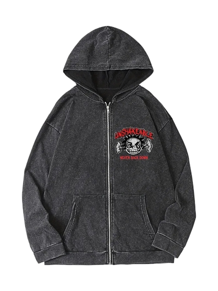 Unshakeable Washed Zip Up Hoodie