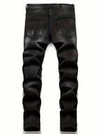 Men's Skinny Fit Stretch Jeans With Skull Head