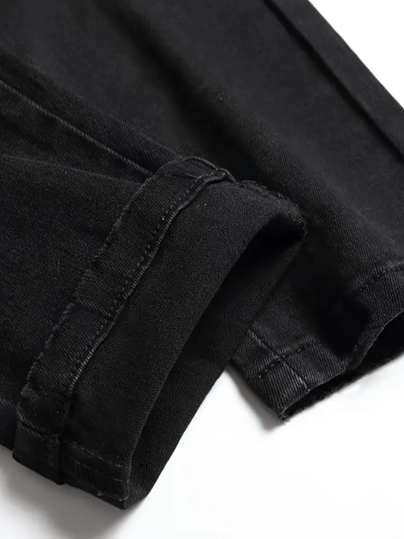 Men's Skinny Fit Stretch Jeans With Skull Head