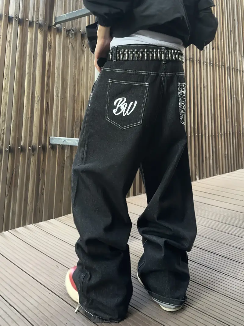 Printed Baggy Jeans