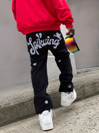 Leaf Black Baggy Jeans ♣