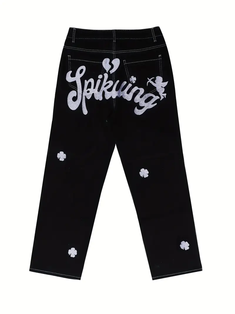 Leaf Black Baggy Jeans ♣