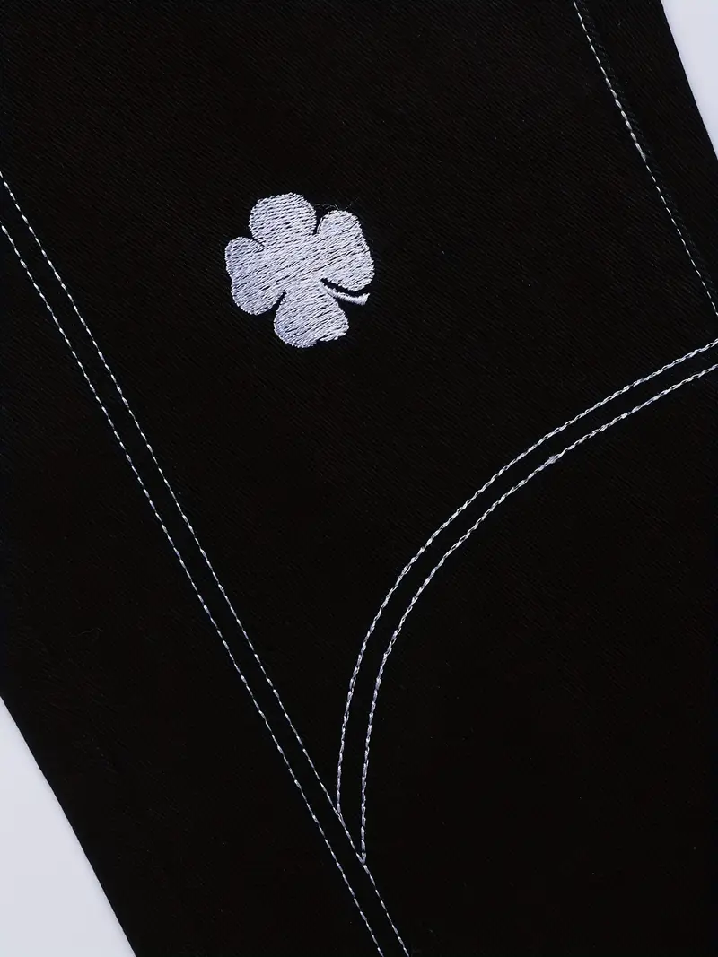 Leaf Black Baggy Jeans ♣