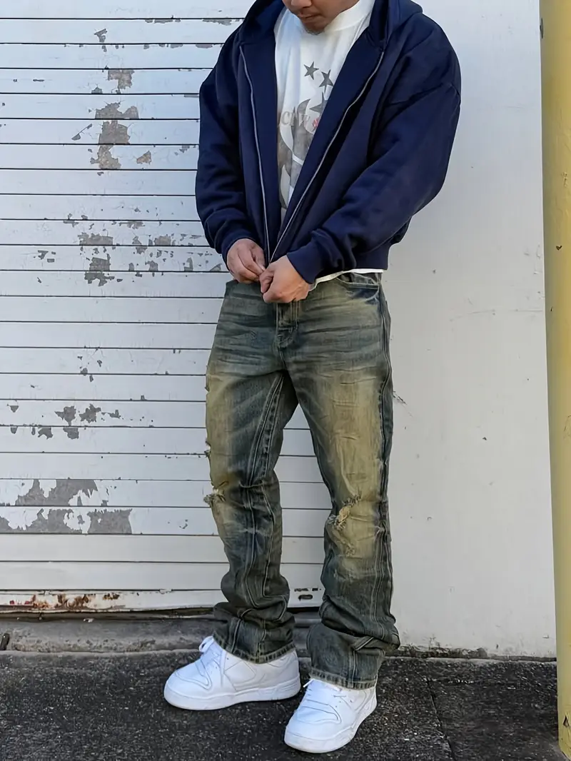 Distressed Jeans 𒌐 Straight