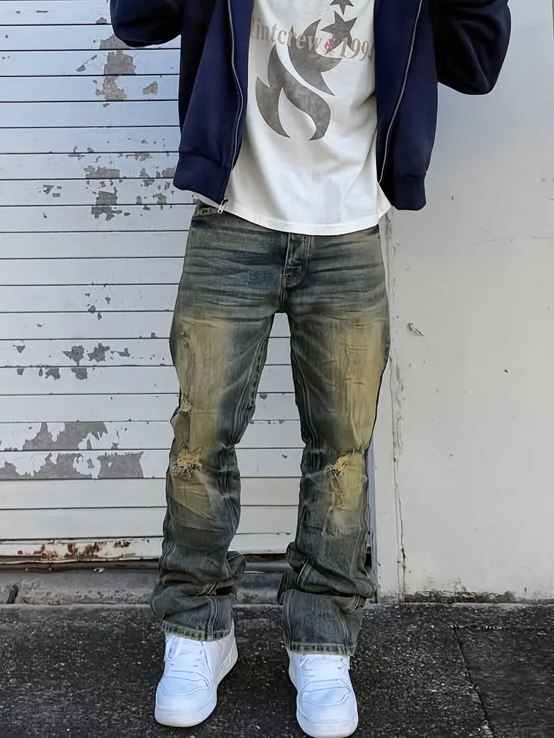 Distressed Jeans 𒌐 Straight