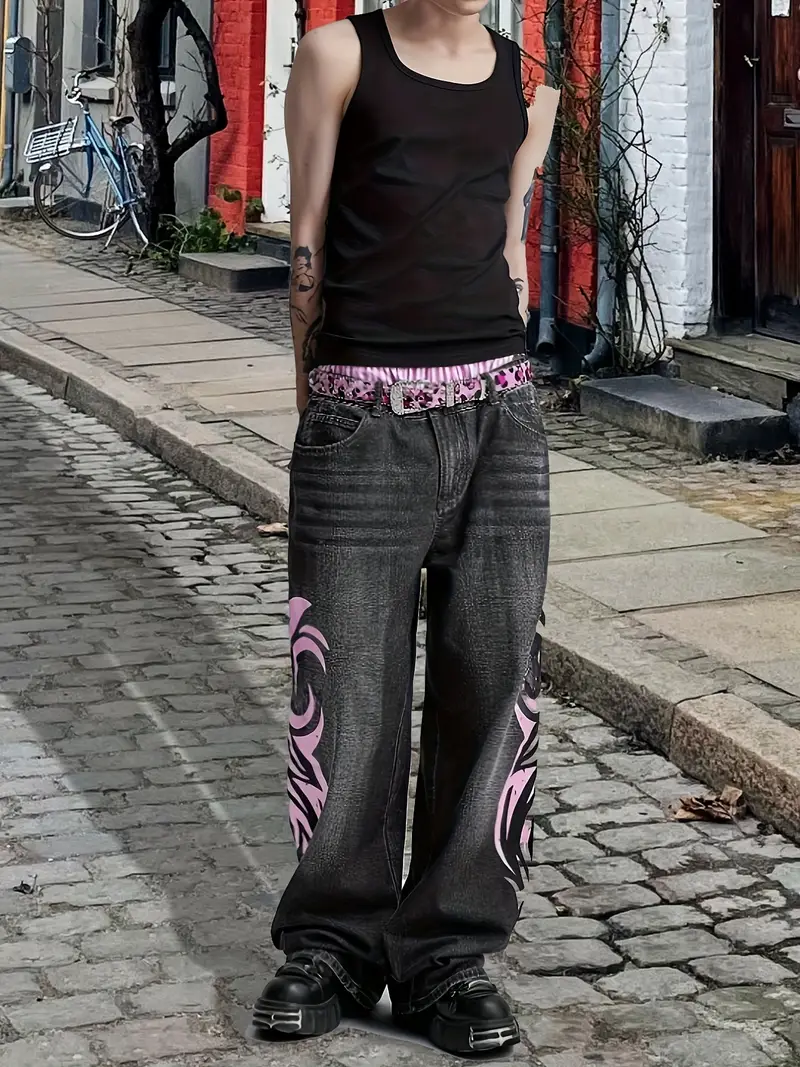 Pink ࿐ Baggy Jeans