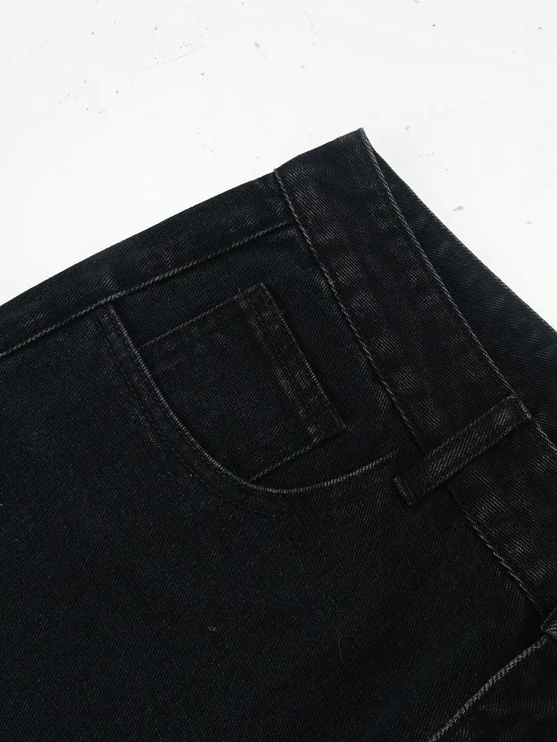 Embroied Flowers Baggy Jeans