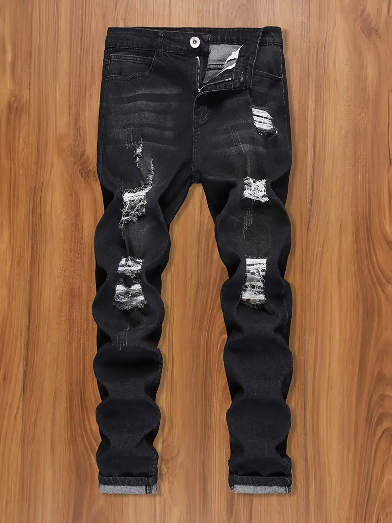 Ripped Jeans Blue/Black//Light Blue