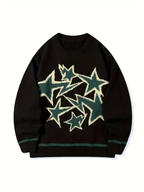 Green Stars Knitted Sweater