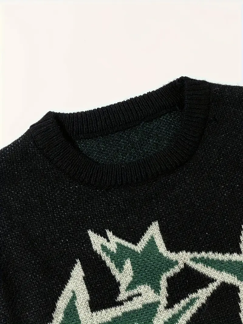 Green Stars Knitted Sweater