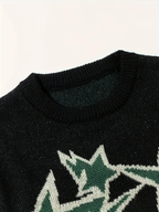 Green Stars Knitted Sweater