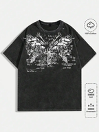 Heraldic Wings T-Shirt Black/Blue/Pink