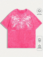 Heraldic Wings T-Shirt Black/Blue/Pink