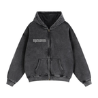 Nytrovia Zip-Through Boxy Fleece Hoodie