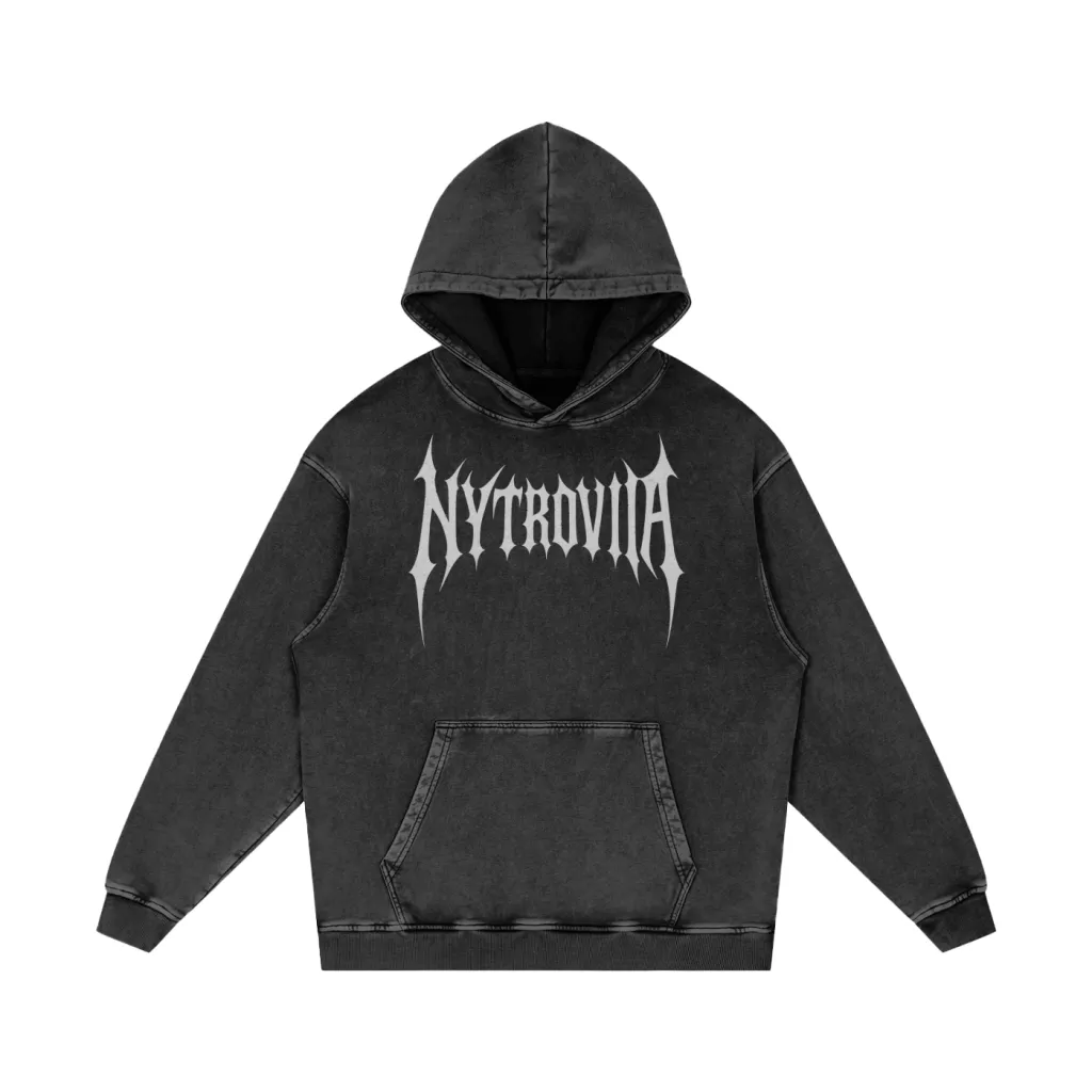 Nytrovia™ Snow Washed Hoodie — Oversized 420gsm