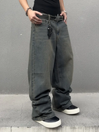 Washed Baggy Jeans Marine