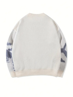 Blue And Grey Knitted Sweater