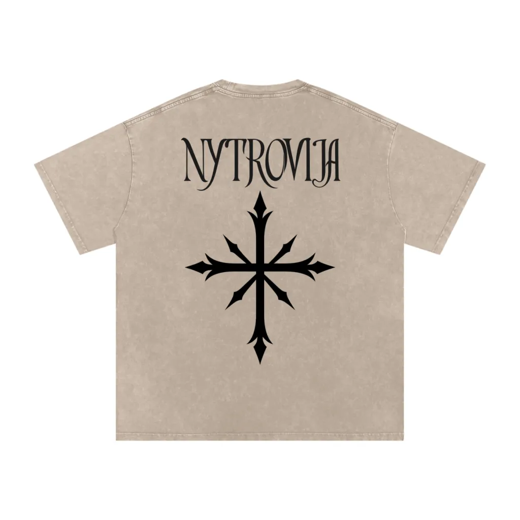 Nytrovia Elephant Emblem Snow-Washed Tee