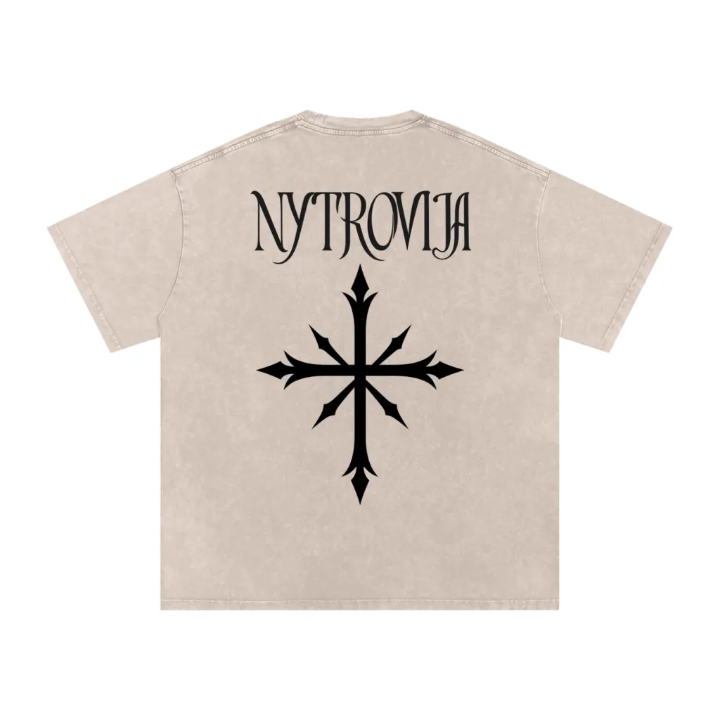 Nytrovia Elephant Emblem Snow-Washed Tee