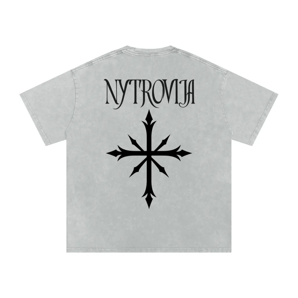 Nytrovia Elephant Emblem Snow-Washed Tee