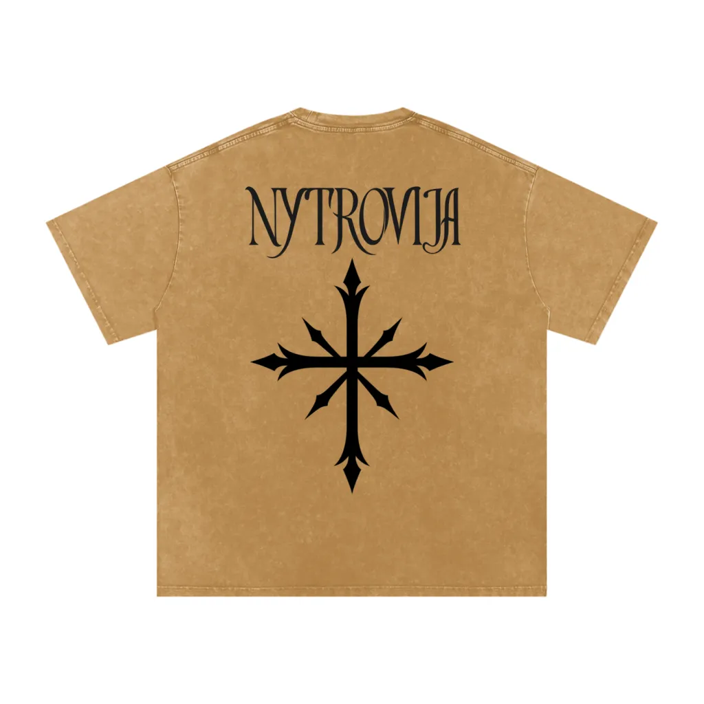 Nytrovia Elephant Emblem Snow-Washed Tee