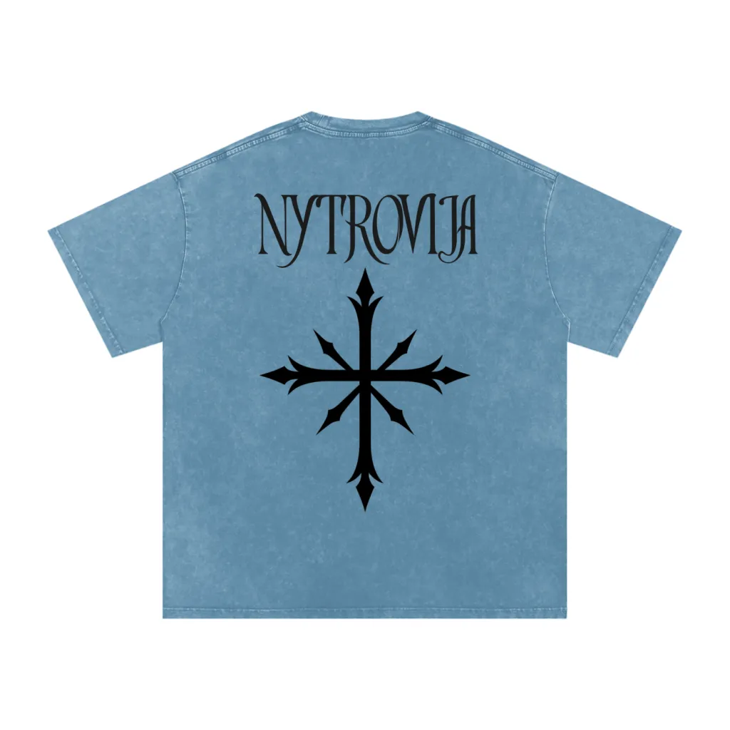 Nytrovia Elephant Emblem Snow-Washed Tee