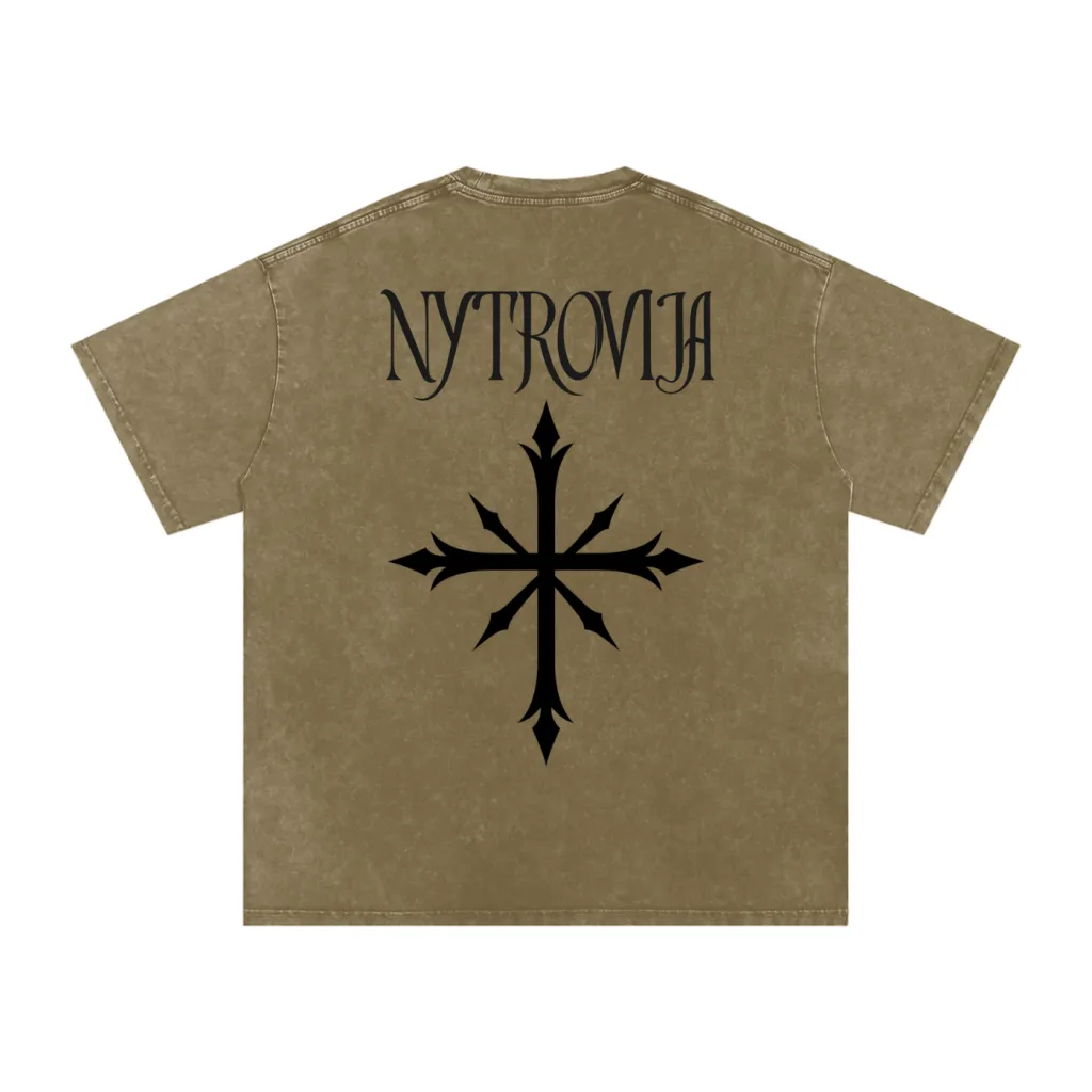 Nytrovia Elephant Emblem Snow-Washed Tee