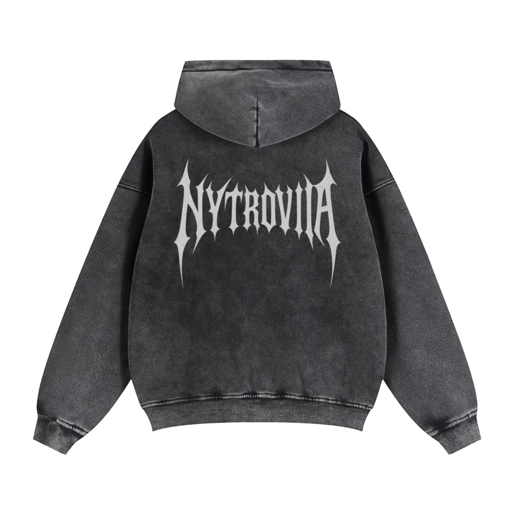 Nytrovia Zip-Through Boxy Fleece Hoodie