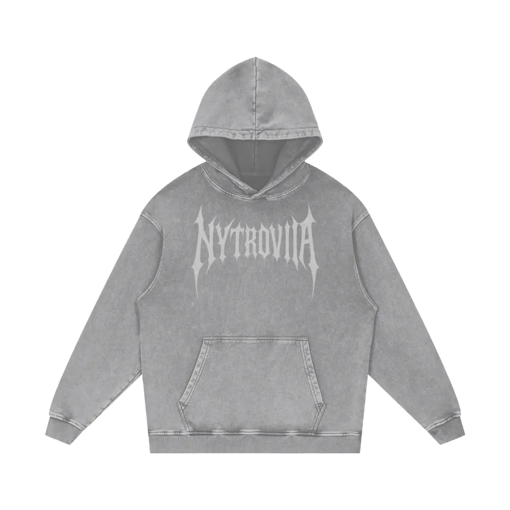 Nytrovia™ Snow Washed Hoodie — Oversized 420gsm
