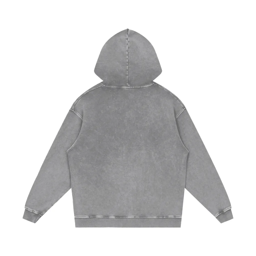 Nytrovia™ Snow Washed Hoodie — Oversized 420gsm