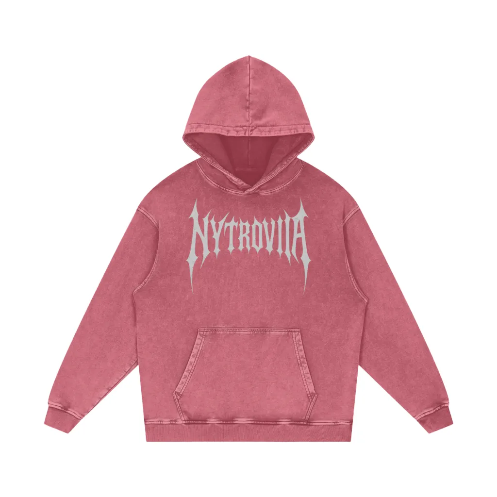 Nytrovia™ Snow Washed Hoodie — Oversized 420gsm