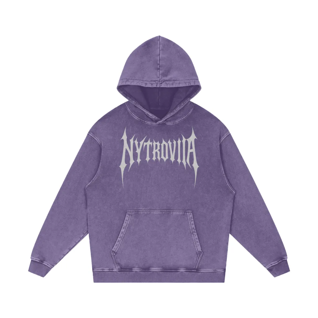 Nytrovia™ Snow Washed Hoodie — Oversized 420gsm