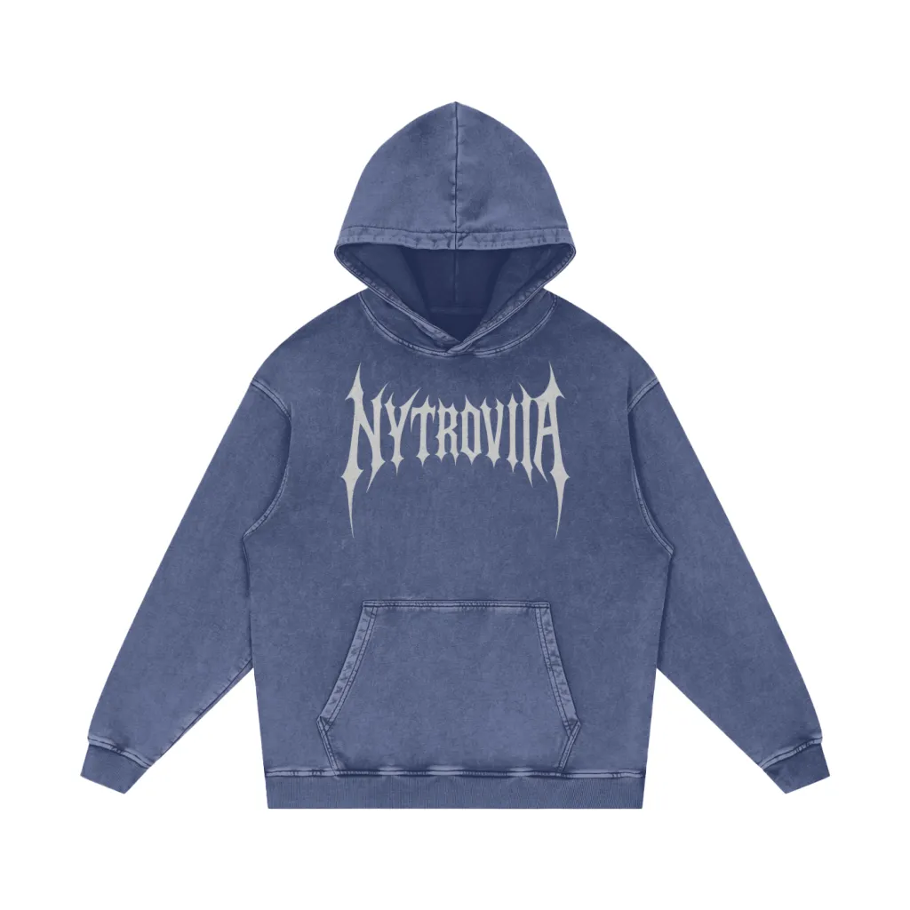 Nytrovia™ Snow Washed Hoodie — Oversized 420gsm