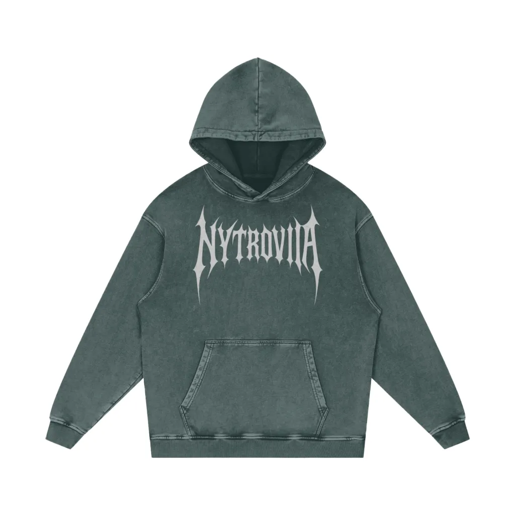 Nytrovia™ Snow Washed Hoodie — Oversized 420gsm