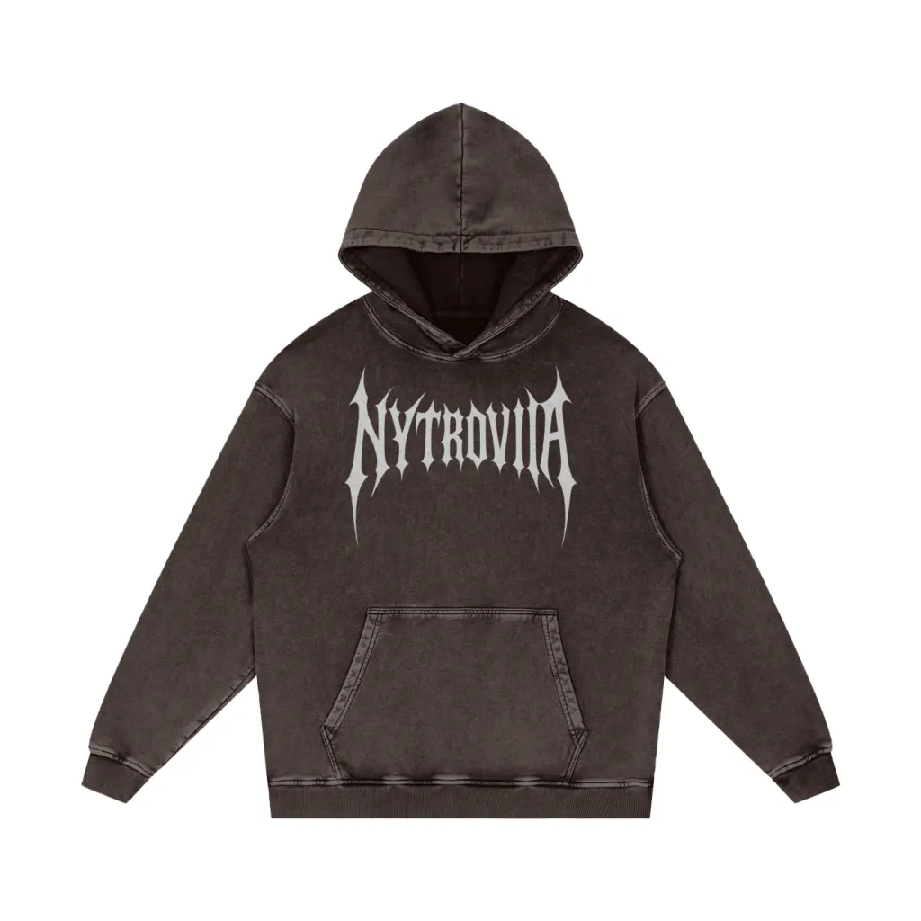 Nytrovia™ Snow Washed Hoodie — Oversized 420gsm